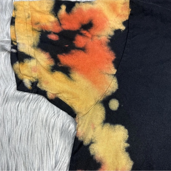 Jeffree Star Cosmetics Black Orange Tie Dye Logo T Shirt Size Small - Picture 8 of 13